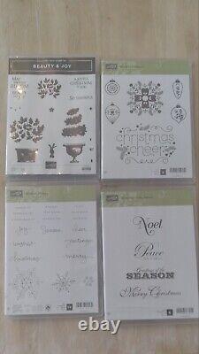 Stampin Up Sets Christmas Lot of 22 some unused some used all great condition