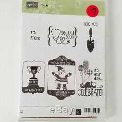 Stampin Up Sets Lot of 14, labels and One Stamp Banners Greeting