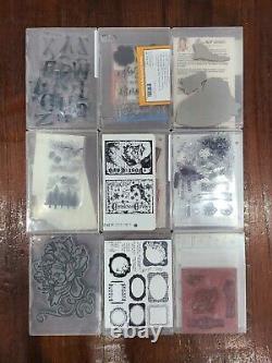 Stampin Up Sets and Other Stamps Red Rubber Cling Stamp Photopolymer Lot