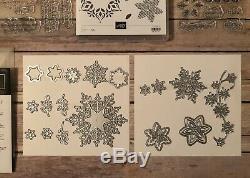 Stampin Up Snow Is Glistening & Happiness Surrounds Stamp Sets & Snowfall Dies