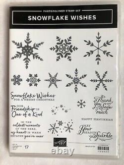 Stampin Up! Snowflake Wishes-photopolymer stamp set& So Many Snowflakes Dies-New