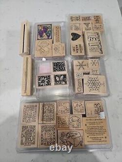 Stampin'Up! Snowflakes, Thank You, Happy Valentine Day Etc Stamps Rubber