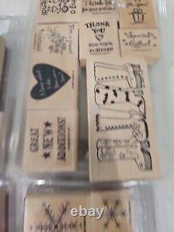Stampin'Up! Snowflakes, Thank You, Happy Valentine Day Etc Stamps Rubber Retired