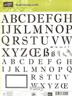 Stampin Up Sophisticated Serifs Serif Letters ABC Alphabet Monogram Stamp Set