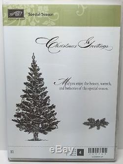 Stampin Up Special Season Retired Rare Christmas Tree Stamp Set