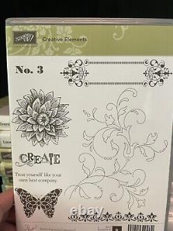 Stampin Up Stamp 13 Sets, Most new, Rest are Barely Used & hodgepodge hardware