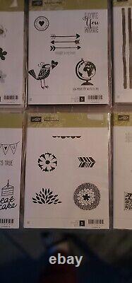 Stampin' Up Stamp Bundle Sets Retired/Current Rubber Stamp Lot Of 11