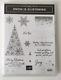 Stampin Up Stamp Set SNOW IS GLISTENING & THINLITS DIES Christmas, Snowflakes