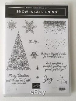 Stampin Up Stamp Set SNOW IS GLISTENING & THINLITS DIES Christmas, Snowflakes