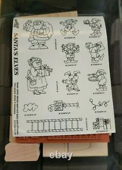 Stampin' Up Stamp Set of 13 SANTA'S ELVES NEW christmas candy cane north pole