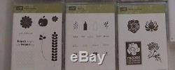 Stampin' Up Stamp Sets 11 New In Cases Use on Clear Blocks 79 Individual Stamps