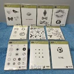 Stampin Up! Stamp Sets HUGE Lot of 46 Cling Photopolymer Clear-Mount Many Unused