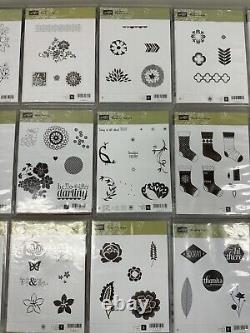 Stampin Up! Stamp Sets Lot 33 Cling Rubber Emboss Clear Mount Various