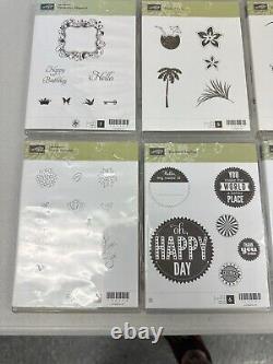 Stampin Up! Stamp Sets Lot 33 Cling Rubber Emboss Clear Mount Various