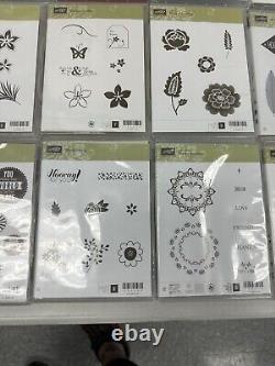 Stampin Up! Stamp Sets Lot 33 Cling Rubber Emboss Clear Mount Various