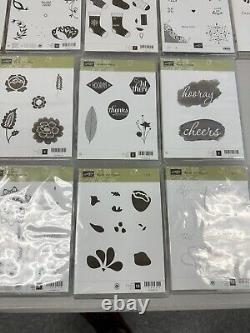 Stampin Up! Stamp Sets Lot 33 Cling Rubber Emboss Clear Mount Various