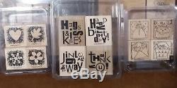 Stampin' Up Stamp Sets Lot Of 19 Sought After Sets Doodle This, Alphabet Stew