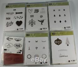Stampin Up Stamp Sets Lot of 47 Holiday Verses Nature Hostess More New Condition