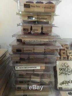 Stampin' Up Stamp Sets-Retired-Unused/Used HUGE LOT 25 sets and MORE