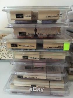 Stampin' Up Stamp Sets-Retired-Unused/Used HUGE LOT 25 sets and MORE