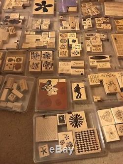 Stampin Up Stamp Sets Retired Unused and Lightly Used huge lot Of 35 Sets