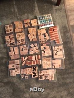 Stampin Up Stamp Sets, Retired, Wood Blocks, Complete Sets, Used