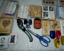 Stampin Up Stamping Wood, 9 Sets, Numbers, Letters, Holidays, More, Deluxe Lot