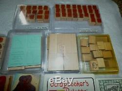 Stampin Up Stamping Wood, 9 Sets, Numbers, Letters, Holidays, More, Deluxe Lot