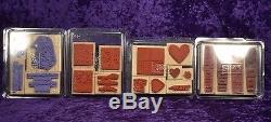 Stampin' Up! Stamps! 30 Sets! Wood LOT Retired Hard to Find EXCELLENT