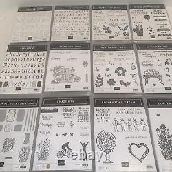 Stampin Up! Stamps Large Lot Cling & Photopolymer Stamps 16 sets emboss