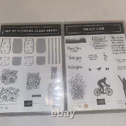 Stampin Up! Stamps Large Lot Cling & Photopolymer Stamps 16 sets emboss