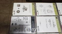 Stampin Up! Stamps Large Lot Cling Stamps & Photopolymer Stamps 39 sets embossed