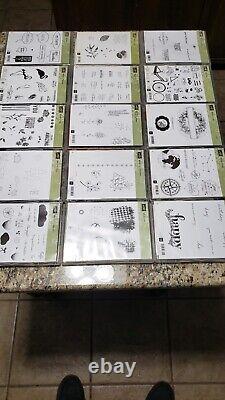 Stampin Up! Stamps Large Lot Cling Stamps & Photopolymer Stamps 39 sets embossed