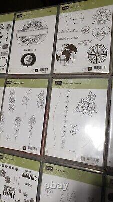 Stampin Up! Stamps Large Lot Cling Stamps & Photopolymer Stamps 39 sets embossed