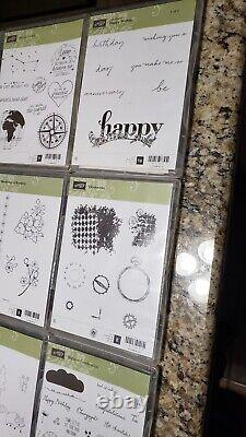 Stampin Up! Stamps Large Lot Cling Stamps & Photopolymer Stamps 39 sets embossed