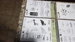 Stampin Up! Stamps Large Lot Cling Stamps & Photopolymer Stamps 39 sets embossed