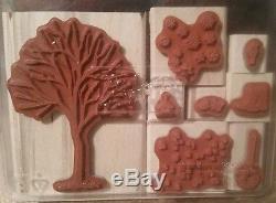 Stampin Up Stamps Set of 8 Rubber Stamps Branch Out NEW
