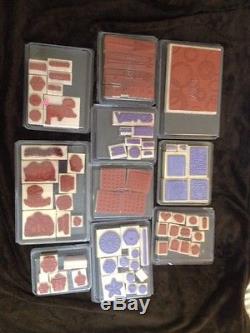 Stampin Up Stamps with PUNCHES Lot Circle & Blossom 10 SETS CHRISTMAS Hedgehog RET