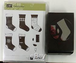 Stampin' Up! Stitched Stockings Stamp Set & Stocking Builder Punch Lot, Christma