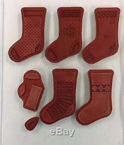 Stampin' Up! Stitched Stockings Stamp Set & Stocking Builder Punch Lot, Christma
