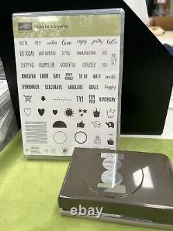 Stampin' Up! TABS FOR EVERYTHING Stamp Set(never used) & CIRCLE TAB Punch Bundle