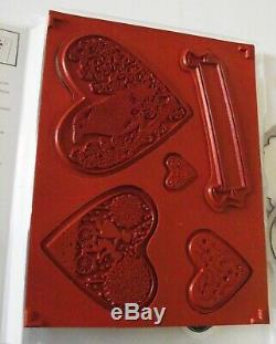 Stampin Up Take It To Heart (5) Clear Mount Stamp Set Heart Framelits & Punch