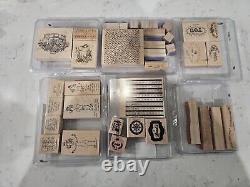 Stampin' Up! Thoughts Of Father, Words By Wanda, Oval Stamps Rubber Rare Retired