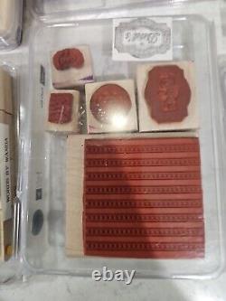 Stampin' Up! Thoughts Of Father, Words By Wanda, Oval Stamps Rubber Rare Retired