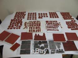 Stampin Up, Tim Holtz, & Very nice Red Rubber Alpha Set's and Background stamps