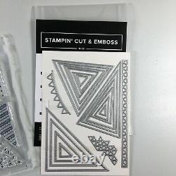 Stampin Up Tree Angle Stamp Set And Stitched Triangle Dies Christmas NEW