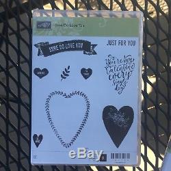 Stampin' Up! Valentine Heart Bundle 3 Stamp Sets With Coordinating Framelit Dies