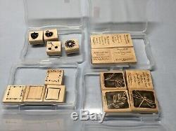 Stampin' Up! Variety Of Rubber Stamp Sets & Storage Cases. (Over 70 Stamps)