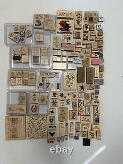 Stampin' Up! Various Brands & Sizes Wood Mounted Rubber Stamp Sets Lot Of 145 +