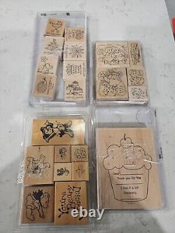 Stampin' Up! Vintage Valentines, fun And Fast Notes, Stamps Rubber Rare Retired